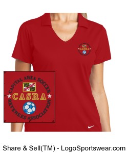 Nike Women's Polo - Red Card Red Design Zoom